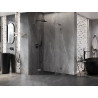 Mexen Lunar L pentagonal left-hinged shower cabin 90x90 cm, transparent, brushed gun gray - 831L-090L-090P-66-00-L