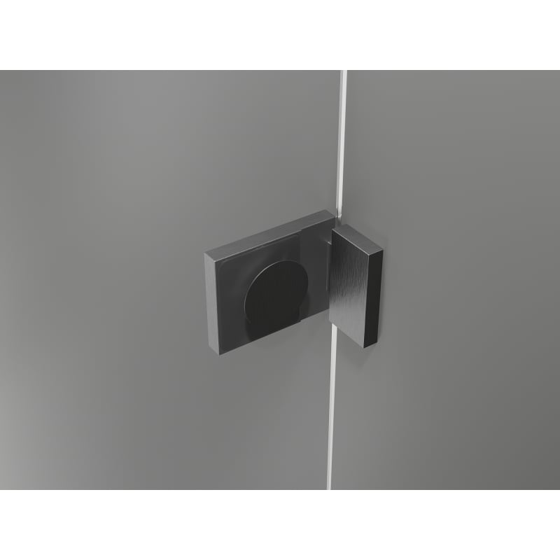 Mexen Lunar L pentagonal left-hinged shower enclosure 100x90 cm, transparent, brushed gun gray - 831L-100L-090P-66-00-L