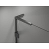 Mexen Lunar L pentagonal left hinged shower enclosure 100x100 cm transparent, gun gray brushed - 831L-100L-100P-66-00-L