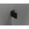 Mexen Lunar L pentagonal left swing shower enclosure 80 x 80 cm, transparent, black - 831L-080L-080P-70-00-L