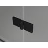 Mexen Lunar L pentagonal left swing shower enclosure 80 x 80 cm, transparent, black - 831L-080L-080P-70-00-L