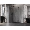 Mexen Lunar L Pentagonal Shower Enclosure Left Hinged 90 x 90 cm, Transparent, Black - 831L-090L-090P-70-00-L