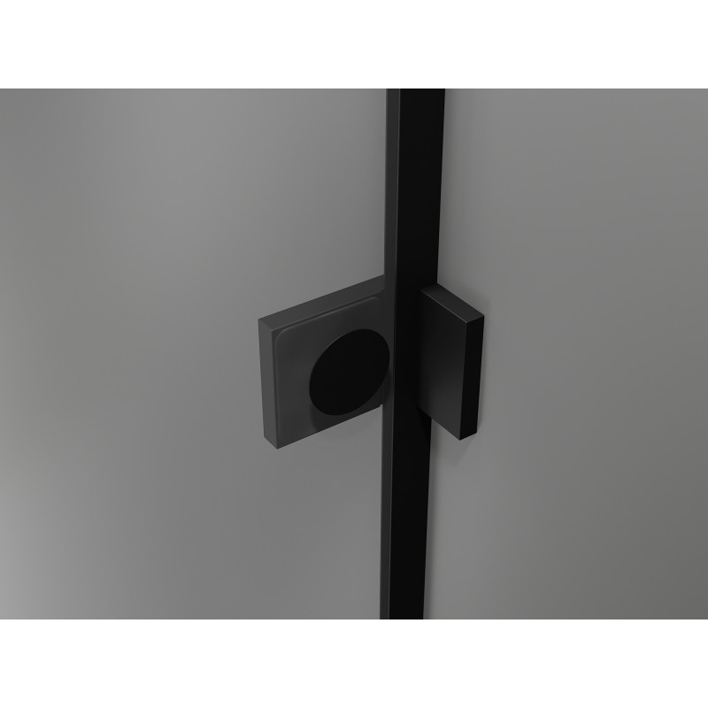 Mexen Lunar L Pentagonal Shower Enclosure Left Hinged 90 x 90 cm, Transparent, Black - 831L-090L-090P-70-00-L