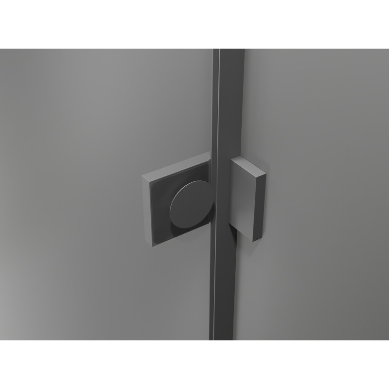 Mexen Lunar L pentagon swing left shower cabin 80 x 80 cm, transparent, gun metal - 831L-080L-080P-95-00-L