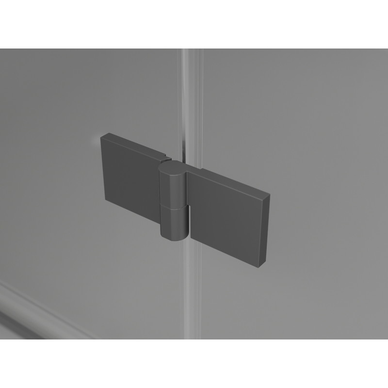 Mexen Lunar L pentagonal pivot shower cabin left 100 x 80 cm, transparent, gun metal - 831L-100L-080P-95-00-L