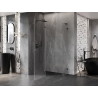 Mexen Lunar L pentagonal pivot shower cabin left 100 x 80 cm, transparent, gun metal - 831L-100L-080P-95-00-L