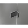 Mexen Lunar L pentagonal left swing shower enclosure 100 x 100 cm, transparent, gun metal - 831L-100L-100P-95-00-L