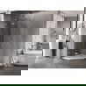 Mexen Lunar L pentagonal left-hinged shower cabin 80 x 80 cm, transparent, brushed nickel - 831L-080L-080P-97-00-L