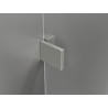 Mexen Lunar L pentagonal shower cabin with left hinged door 80 x 80 cm, transparent, brushed nickel - 831L-080L-080P-97-00-L