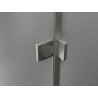 Mexen Lunar L pentagonal shower cabin hinged left 80 x 100 cm, transparent, brushed nickel - 831L-080L-100P-97-00-L