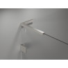 Mexen Lunar L pentagonal shower cabin hinged left 80 x 100 cm, transparent, brushed nickel - 831L-080L-100P-97-00-L
