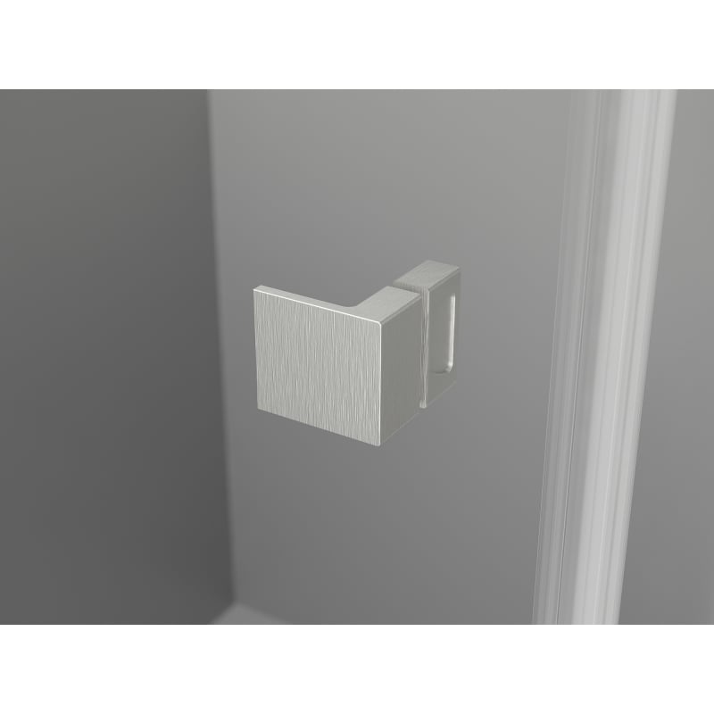 Mexen Lunar L pentagonal hinged left shower cabin 90 x 100 cm, transparent, brushed nickel - 831L-090L-100P-97-00-L