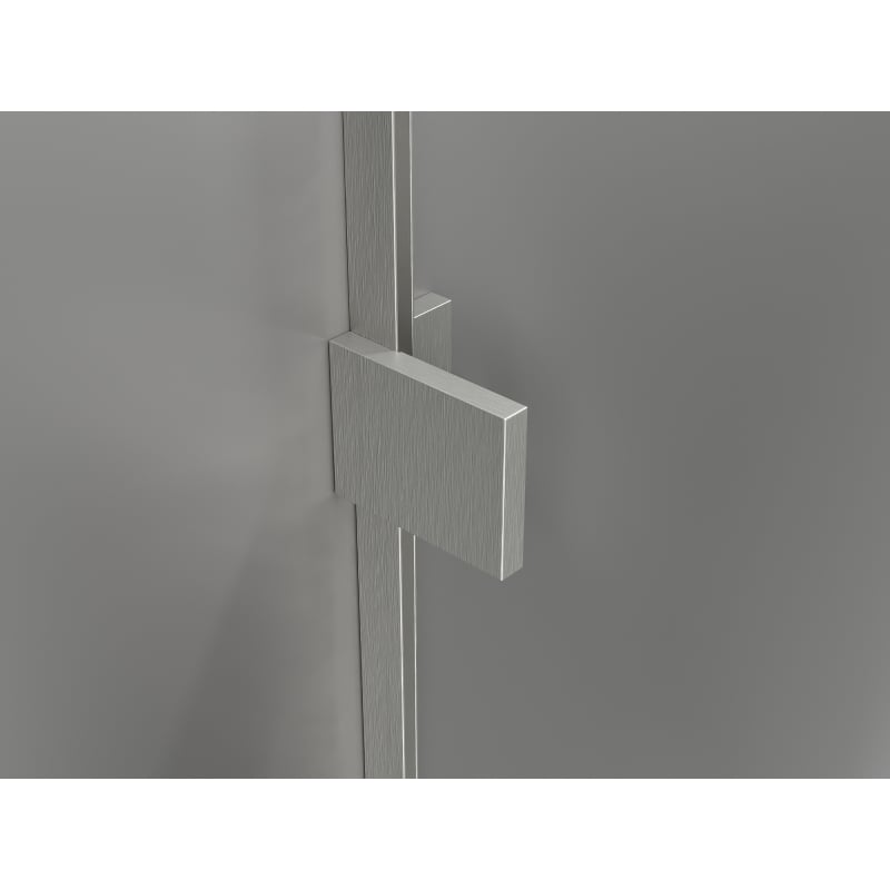 Mexen Lunar L pentagonal hinged left shower cabin 90 x 100 cm, transparent, brushed nickel - 831L-090L-100P-97-00-L