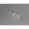 Mexen Lunar L pentagonal shower enclosure, left hinged 100 x 80 cm, transparent, brushed nickel - 831L-100L-080P-97-00-L