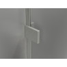 Mexen Lunar L pentagonal left hinged shower enclosure 100 x 90 cm, transparent, brushed nickel - 831L-100L-090P-97-00-L