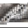 Mexen Lunar L pentagonal right hinged shower enclosure 90 x 80 cm, transparent, chrome - 831L-090P-080L-01-00-P