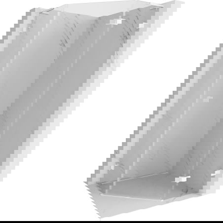 Mexen Lunar L pentagonal shower enclosure right-hinged 80 x 80 cm, transparent, white - 831L-080P-080L-20-00-P