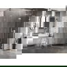 Mexen Lunar L pentagonal right hinged shower cabin 90 x 80 cm, transparent, white - 831L-090P-080L-20-00-P