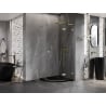 Mexen Lunar L pentagonal shower enclosure, right swing, 80 x 80 cm, transparent, brushed gold - 831L-080P-080L-55-00-P