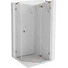Mexen Lunar L pentagonal shower enclosure swing right 100 x 100 cm, transparent, rose gold - 831L-100P-100L-60-00-P