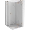 Mexen Lunar L pentagonal right-hinged shower cabin 80 x 80 cm, transparent, brushed copper - 831L-080P-080L-65-00-P