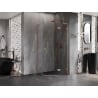 Mexen Lunar L pentagonal right-hinged shower cabin 80 x 80 cm, transparent, brushed copper - 831L-080P-080L-65-00-P