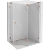 Mexen Lunar L pentagonal shower enclosure right hinged 90 x 80 cm, transparent, brushed copper - 831L-090P-080L-65-00-P