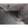Mexen Lunar L pentagonal shower enclosure right 90 x 90 cm, transparent, black - 831L-090P-090L-70-00-P