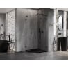 Mexen Lunar L pentagonal shower enclosure hinged right 100 x 100 cm, transparent, black - 831L-100P-100L-70-00-P