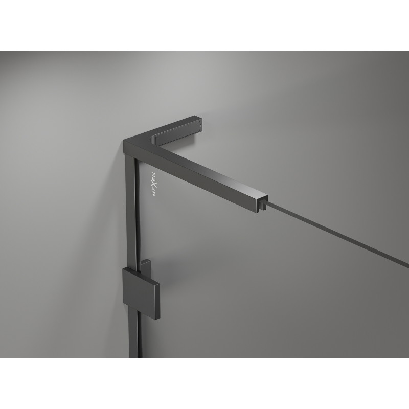 Mexen Lunar L pentagon shower enclosure swing right 80 x 80 cm, transparent, gun metal - 831L-080P-080L-95-00-P