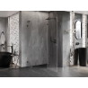 Mexen Lunar L pentagonal shower enclosure right opening 90 x 80 cm, transparent, gun metal - 831L-090P-080L-95-00-P
