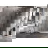 Mexen Lunar L pentagonal right hinged shower cabin 80 x 80 cm, transparent, brushed nickel - 831L-080P-080L-97-00-P