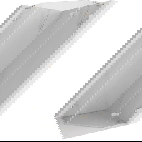 Mexen Lunar L pentagonal shower enclosure right hinged 80 x 80 cm, transparent, brushed nickel - 831L-080P-080L-97-00-P