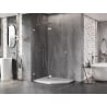 Mexen Lunar pentagonal shower enclosure, left hinged 100 x 80 cm, transparent, chrome - 831-100L-080P-01-00-L