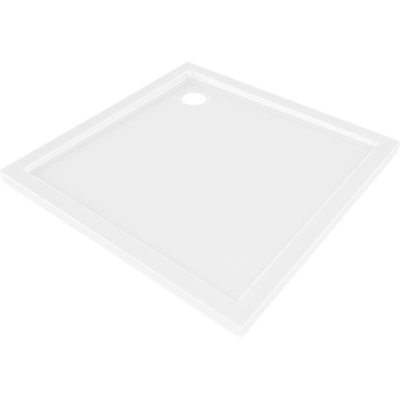 Mexen Flow square shower tray slim 70 x 70 cm, glossy white - 46S107070