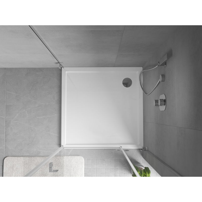 Mexen Flow square shower tray slim 70 x 70 cm, glossy white - 46S107070