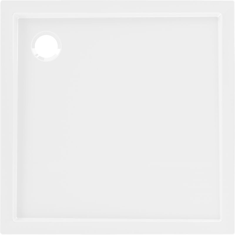 Mexen Flow square shower tray slim 70 x 70 cm, glossy white - 46S107070