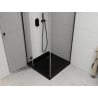 Mexen Roma hinged shower cabin 80 x 80 cm, transparent, black + Flat tray, black - 854-080-080-70-00-4070B