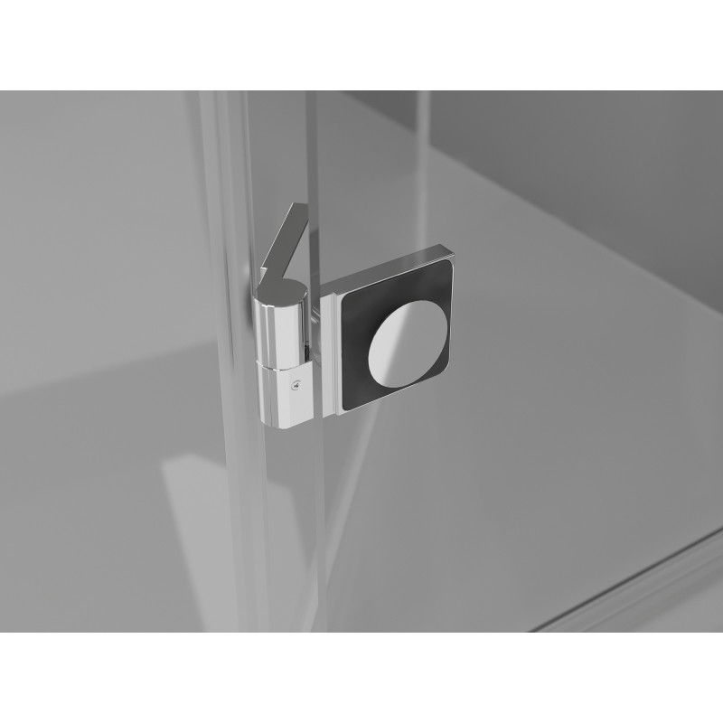 Mexen Lunar pentagonal shower cabin, left-hinged, 100 x 100 cm, transparent, chrome - 831-100L-100P-01-00-L