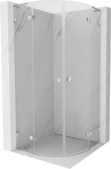 Mexen Lunar L semicircular shower cabin with hinged doors 70 x 70 cm, transparent, chrome - 833L-070L-070P-01-00