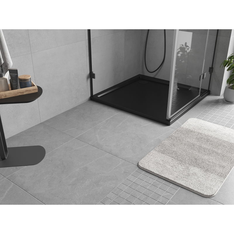 Mexen Flow slim square shower tray 80 x 80 cm, black matte - 46S708080