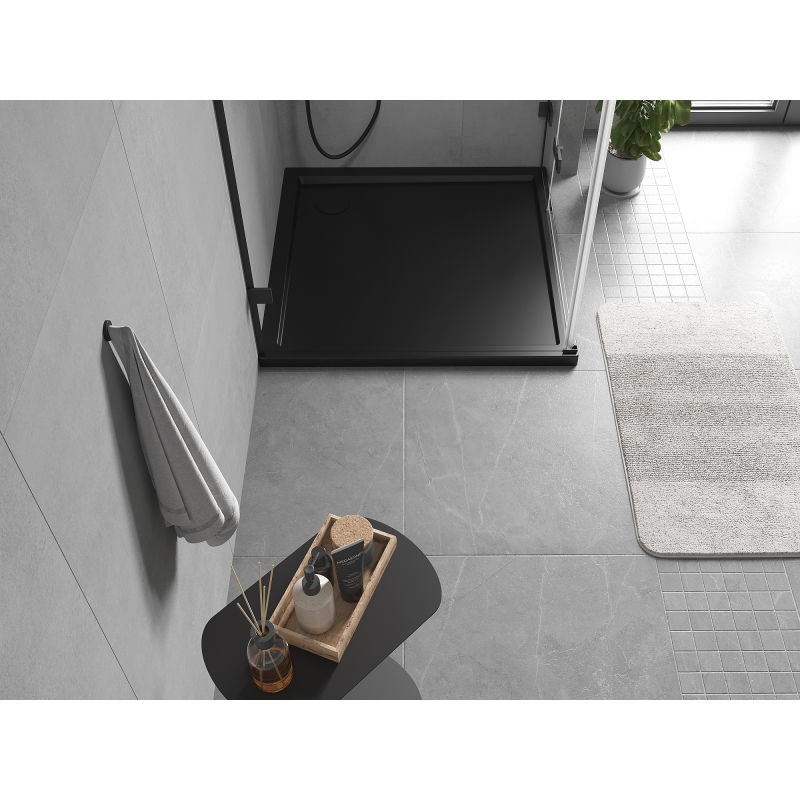 Mexen Flow slim square shower tray 95 x 95 cm, black matt - 46S709595