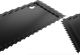 Mexen Flow square shower tray slim 100 x 100 cm, black matte - 46S701010