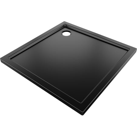 Mexen Flow square shower tray slim 110 x 110 cm, black matte - 46S701111