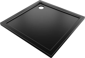 Mexen Flow square shower tray slim 110 x 110 cm, black matte - 46S701111