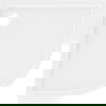 Mexen Flow semicircular slim shower tray 80 x 80 cm, white gloss - 46Q108080