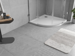 Mexen Flow semicircular slim shower tray 80 x 80 cm, white gloss - 46Q108080