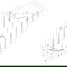 Mexen Lunar L semicircular shower cabin, left pivot 100 x 70 cm, transparent, chrome - 833L-100L-070P-01-00