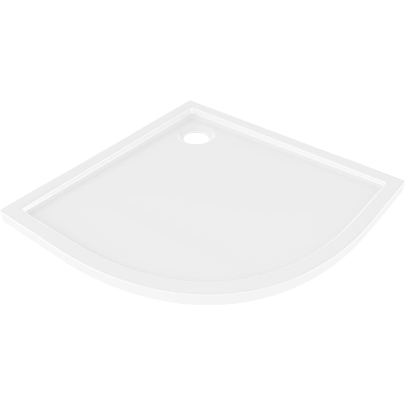 Mexen Flow semi-circular shower tray slim 80 x 80 cm, white gloss - 46Q108080