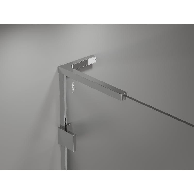 Mexen Lunar L semi-circular hinged shower cabin 100 x 100 cm, transparent, chrome - 833L-100L-100P-01-00
